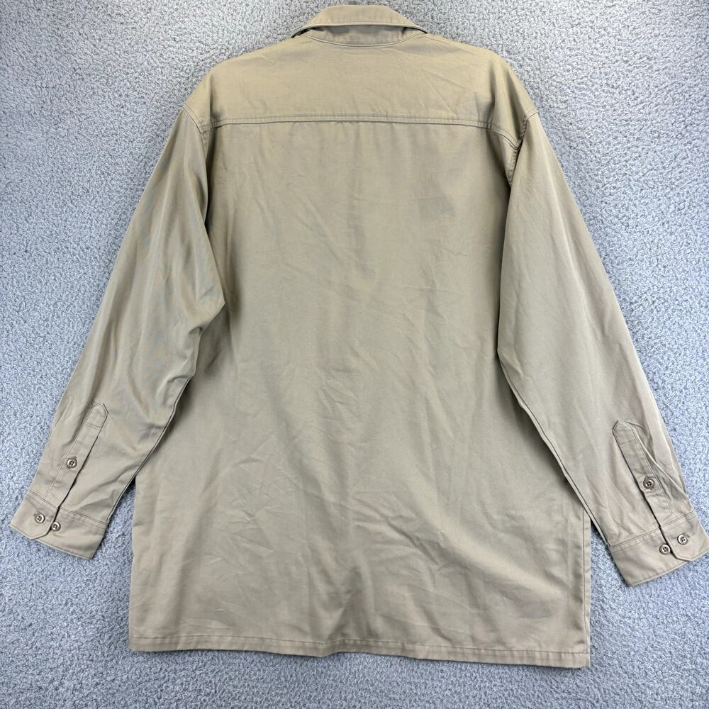 Carhartt Canvas Shirt Mens XL Tan Workwear Chore Outdoor Hunting Safari Grunge - Picture 8 of 11